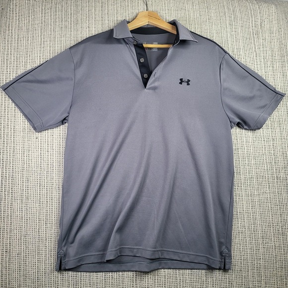 Under Armour Polo Shirt‎ Mens Large HeatGear Loose Fit Athletic Golf Performance - Picture 1 of 7
